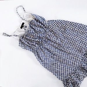 Lulus Grecian Getaway Blue and White Print Mini Dress size small